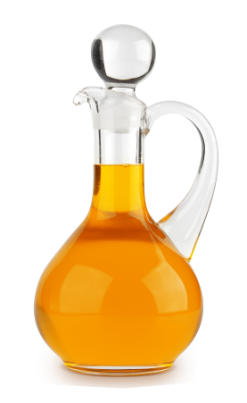 Vegetable oil in a glass jar